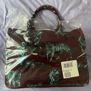 *NWT* Vince Camuto Printed Canvas Tote - Red Ribbon Tiger